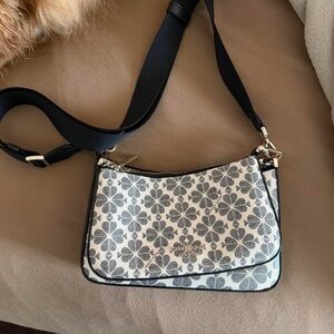 kate spade Black and White Floral Crossbody Bag